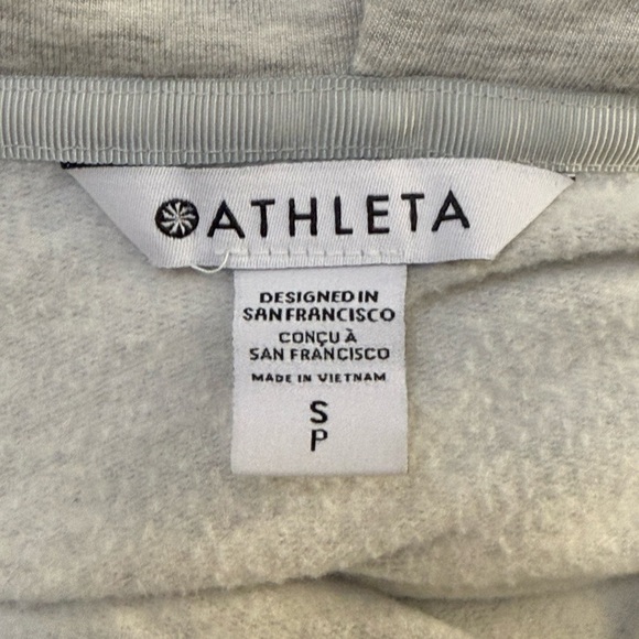 Athleta Purana Light Grey Wrap Long Sleeve Hoodie - Picture 5 of 6